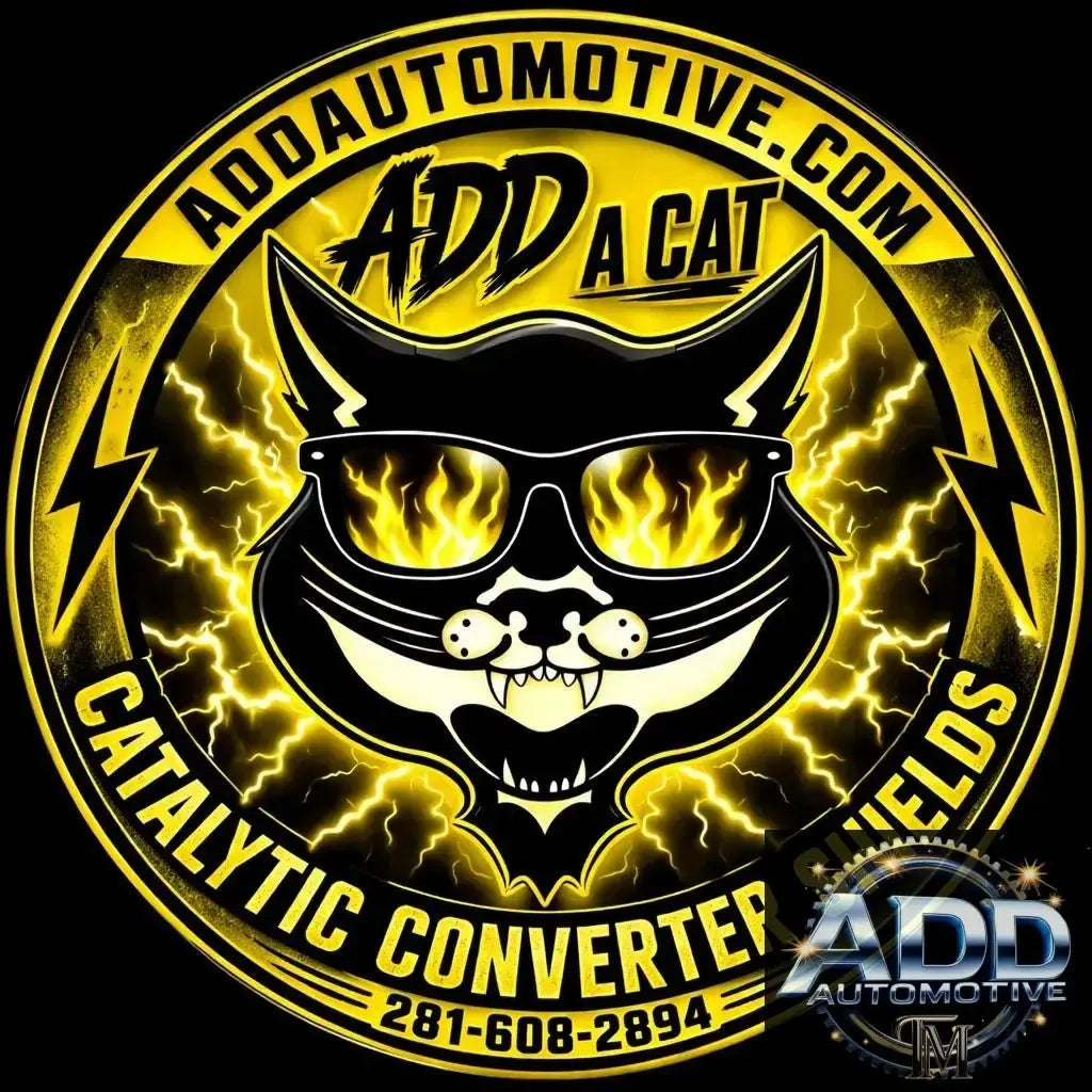 Catalytic converter theft prevention with ADD Automotive protective shield installation on vehicle exhaust system
