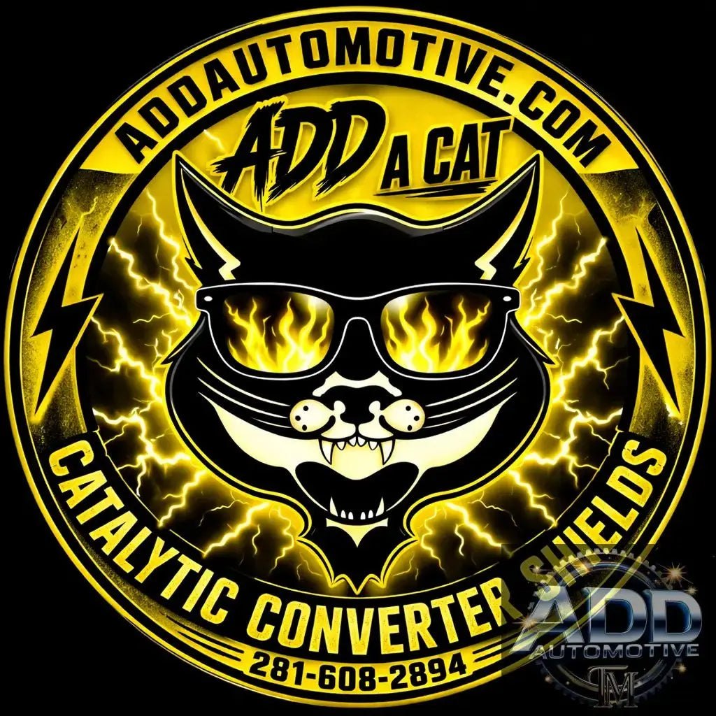 Catalytic converter theft prevention with ADD Automotive protective shield installation on vehicle exhaust system