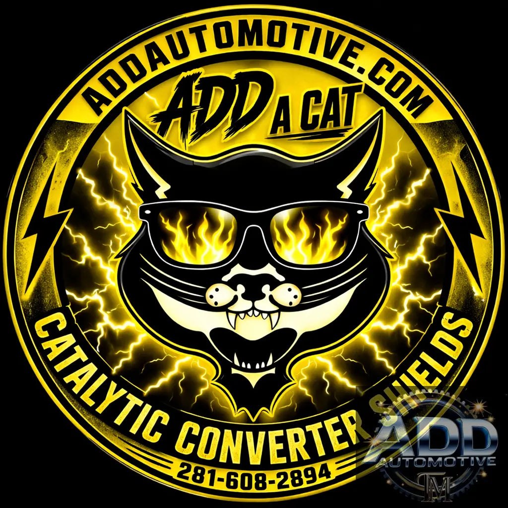 Car catalytic converter with ADD Automotive shield preventing theft