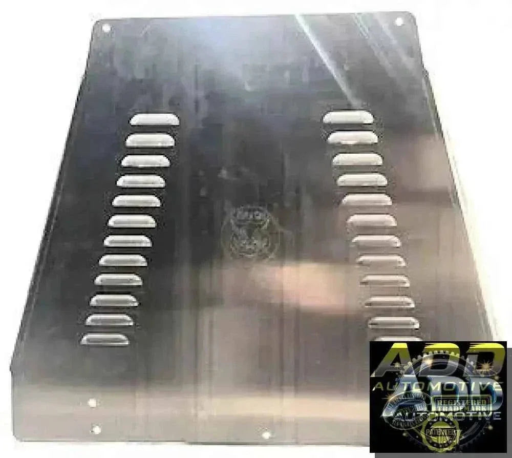 1999-2006 Toyota Tundra catalytic converter shield made of marine-grade aluminum with louvers and security bolts for theft protection and easy installation