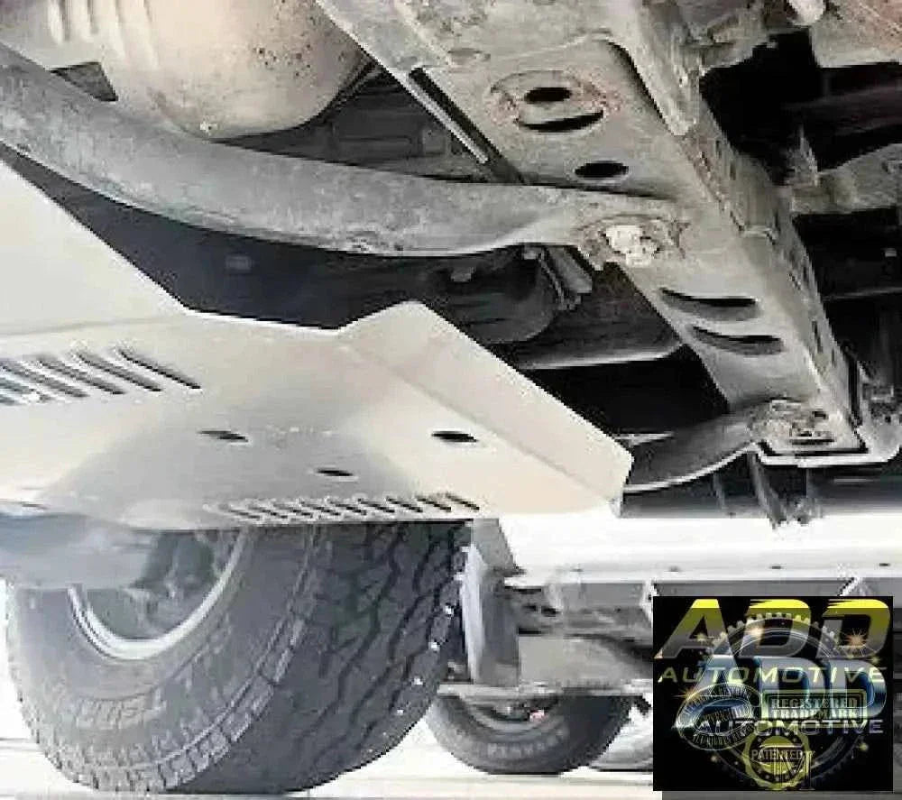 2003-2024 Toyota 4Runner catalytic converter shield made of marine-grade aluminum with ventilation louvers and security bolts, designed for easy bolt-on installation and anti-theft protection.