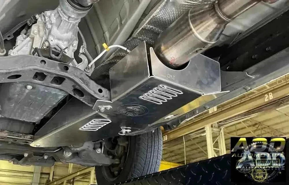 2005-2023 Toyota Tacoma 4-cylinder catalytic converter shield with security bolts and ventilation slots