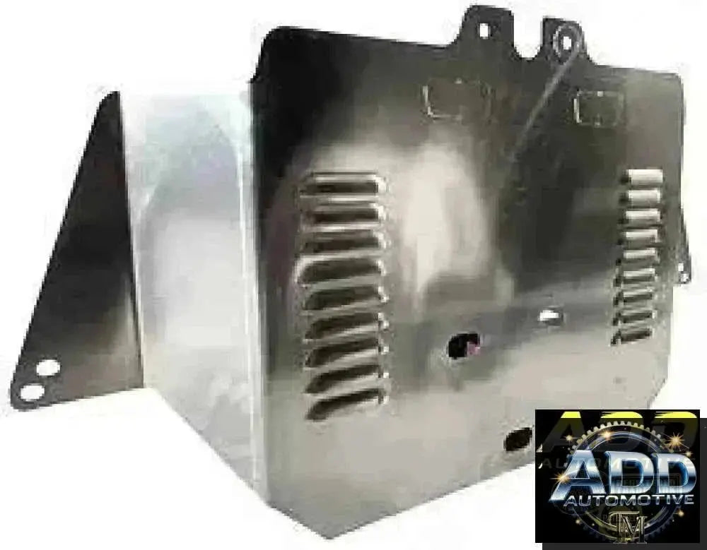 2005-2023 Toyota Tacoma V6 catalytic converter shield in marine-grade aluminum with louvered vents and tamper-resistant bolts