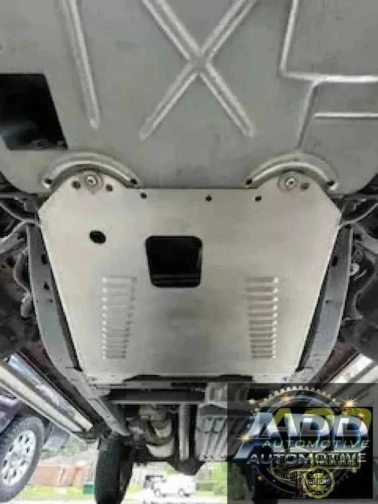 2005-2026 Ford Expedition catalytic converter shield in marine-grade aluminum with louvered vents and security bolts for anti-theft protection