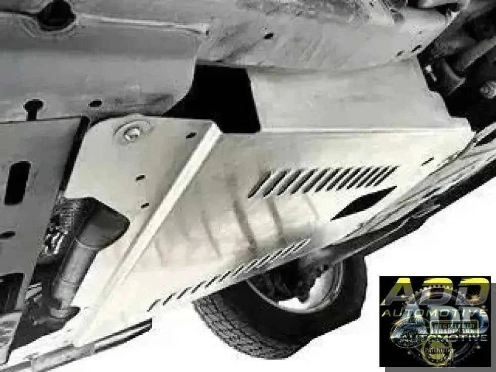 2005-2026 Ford Expedition catalytic converter shield made of marine-grade aluminum with louvered vents and security bolts for theft protection