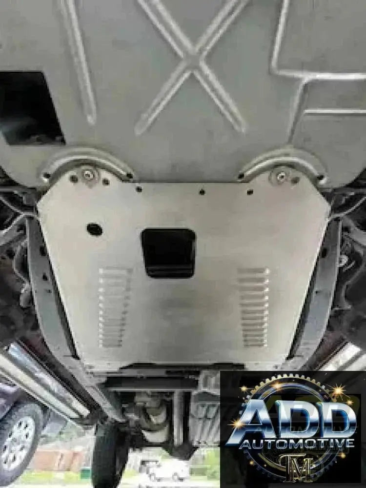 2005-2026 Ford Expedition catalytic converter shield in marine-grade aluminum with louvered vents and security bolts for anti-theft protection