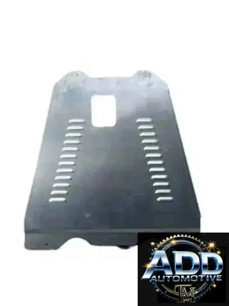 2009-2027 Ford F-150 catalytic converter shield with louvered ventilation and security bolts, marine-grade aluminum, bolt-on design
