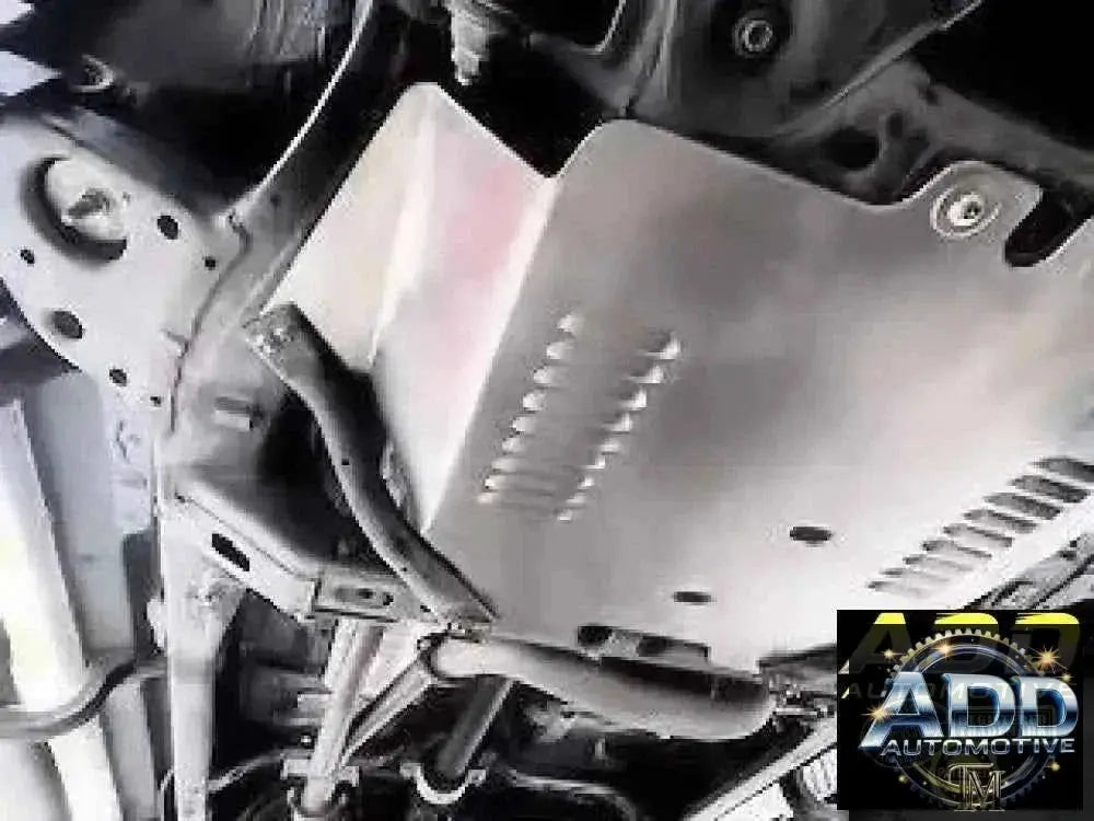 2016-2023 Toyota Tacoma 4x4 catalytic converter shield made of marine-grade aluminum with louvers and security bolts for theft protection