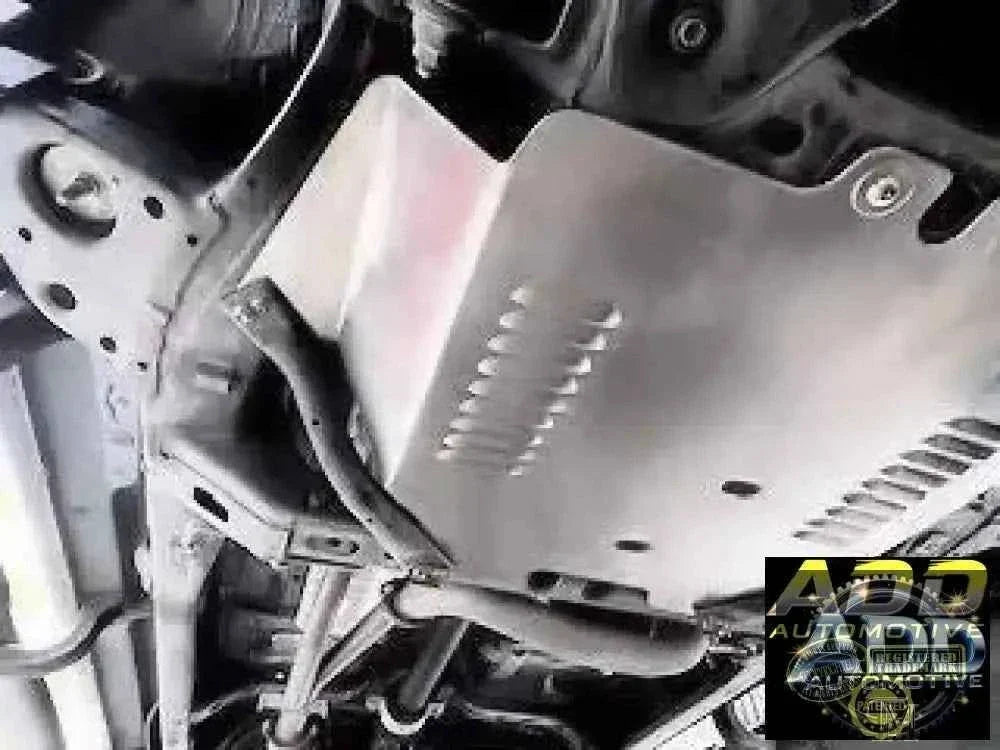 2016-2023 Toyota Tacoma 4x4 catalytic converter shield made of marine-grade aluminum with louvers and security bolts for theft protection