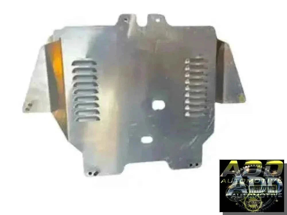 2016-2023 Toyota Tacoma 4x4 catalytic converter shield with marine-grade aluminum, louvers, and security bolts for theft protection