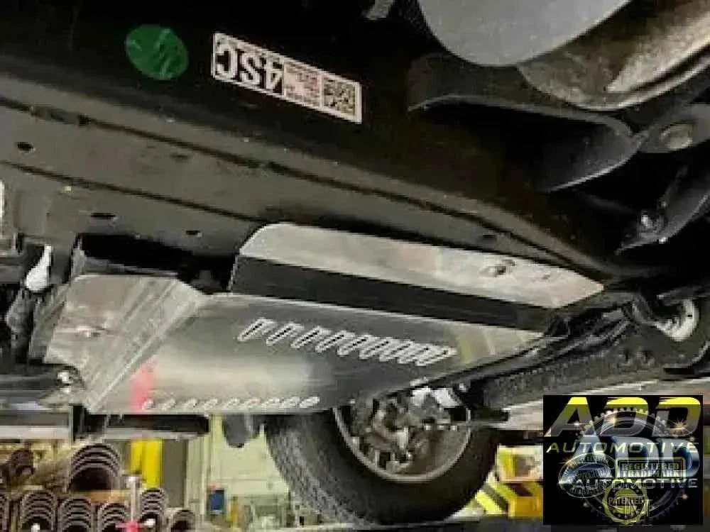 2019-2026 Chevrolet Silverado catalytic converter shield with anti-theft design and corrosion-resistant aluminum skid plate