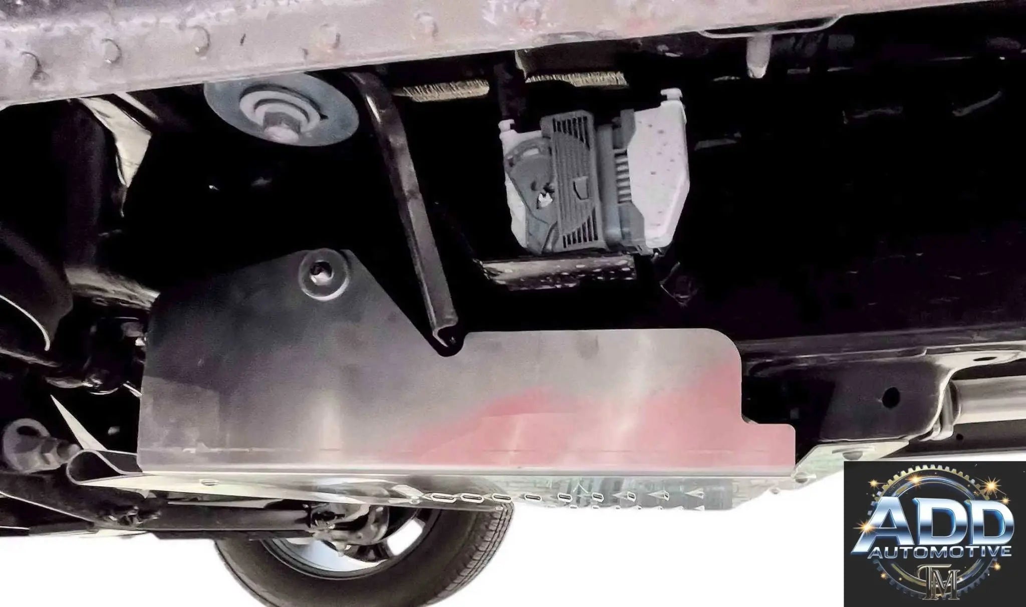 2019-2026 Ram 1500 catalytic converter shield installed under truck with anti-theft design and marine-grade aluminum construction