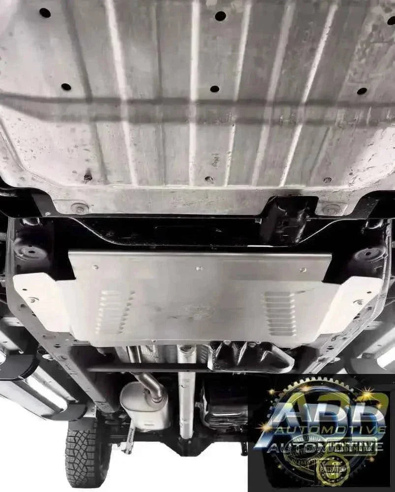 2021-2026 Chevrolet Suburban catalytic converter shield made of marine-grade aluminum with louvers and security bolts for theft protection and easy installation