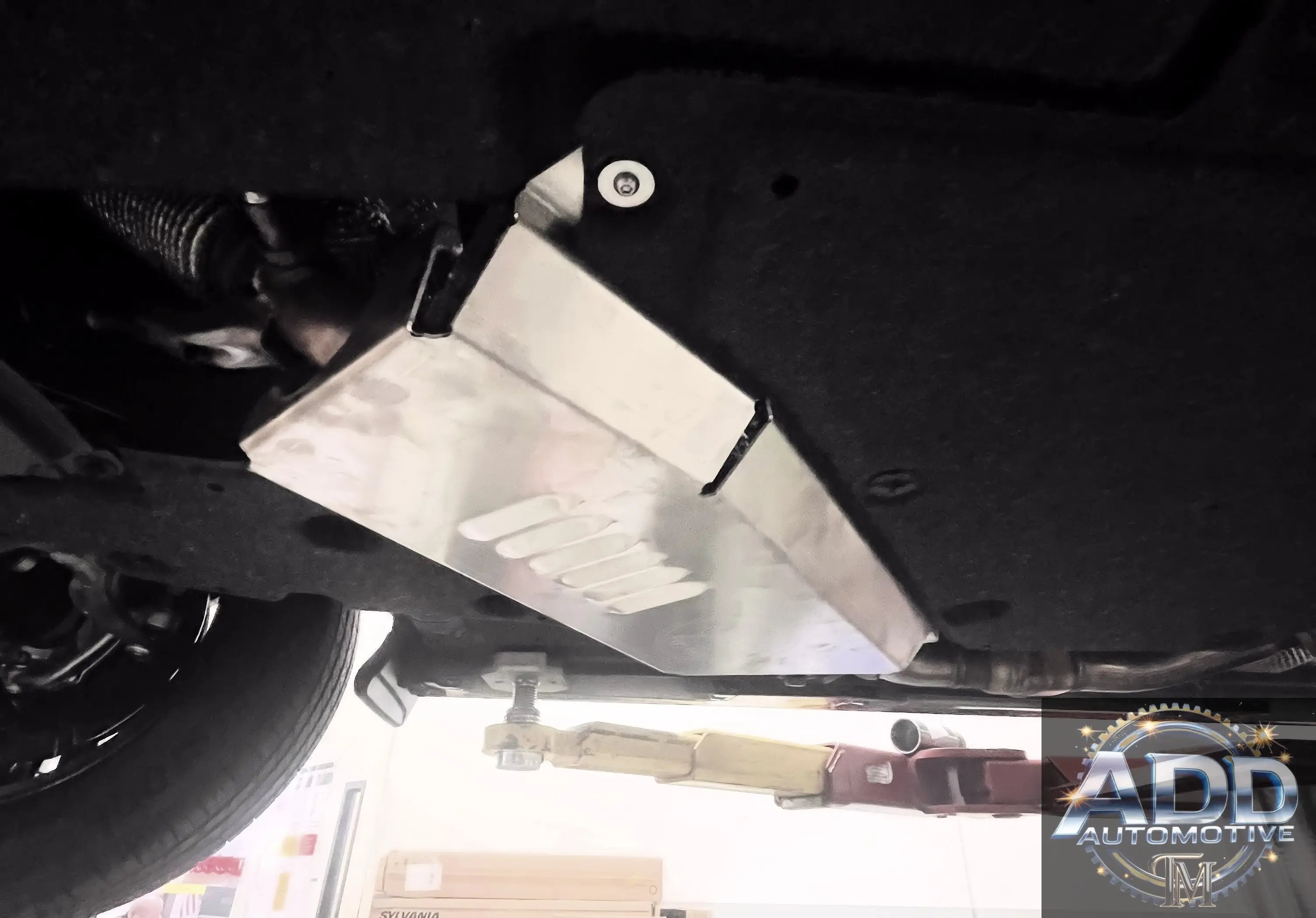 2021-2026 Toyota Sienna Hybrid catalytic converter shield made of marine-grade aluminum with ventilation slots and security bolts