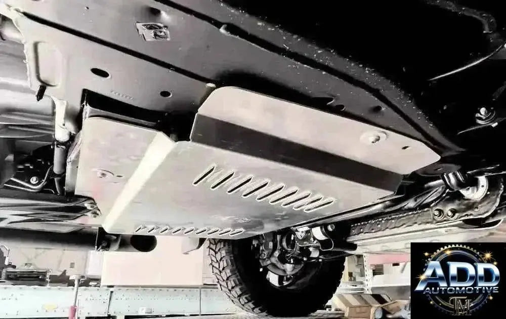 2021-2026 Chevrolet Tahoe catalytic converter shield made of marine-grade aluminum with louvered vents for theft protection and airflow