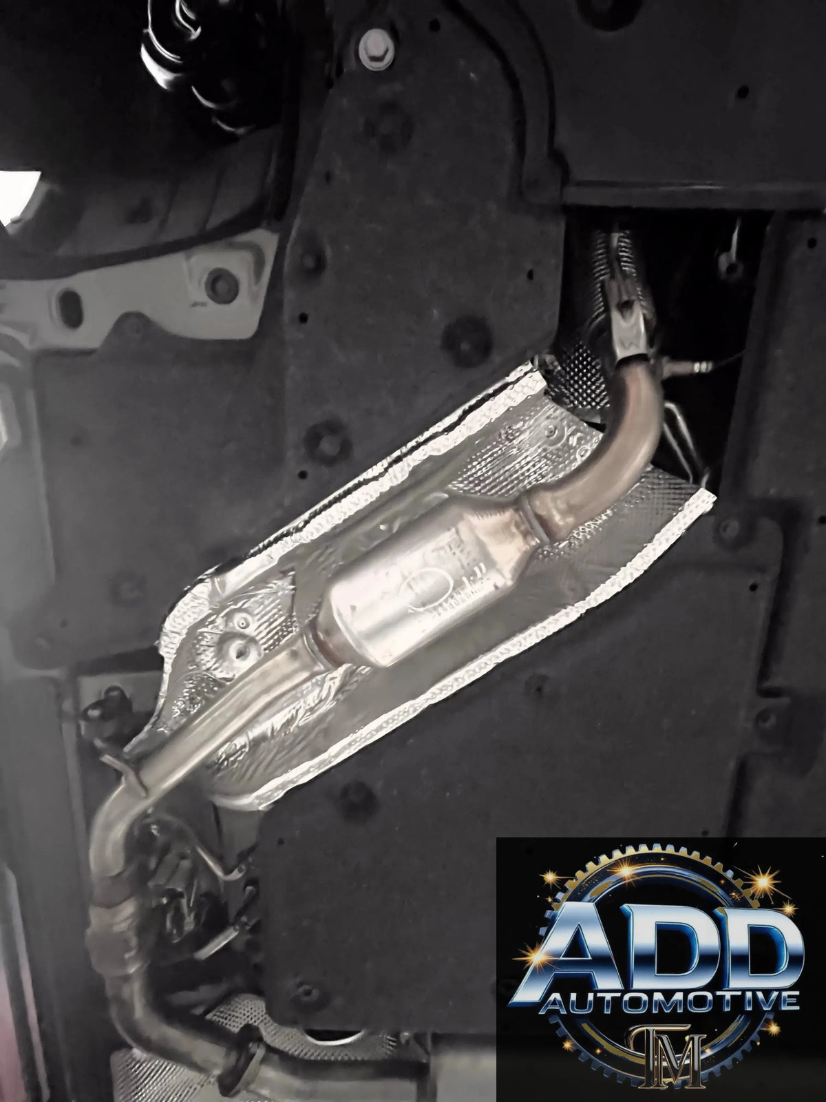 2021-2026 Toyota Sienna Hybrid catalytic converter shield made of marine-grade aluminum with anti-theft design