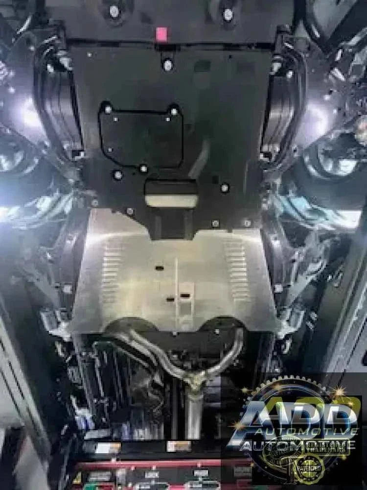 2023-2026 Lexus LX 600 catalytic converter shield made of marine-grade aluminum with louvers and security bolts, fits LX 600 SUV.
