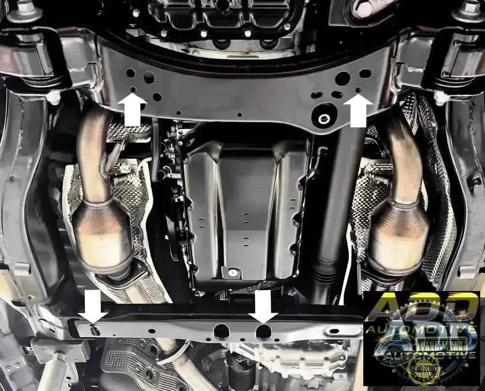 2023-2026 Toyota Sequoia Hybrid catalytic converter shield made of marine-grade aluminum with ventilation louvers and security bolts