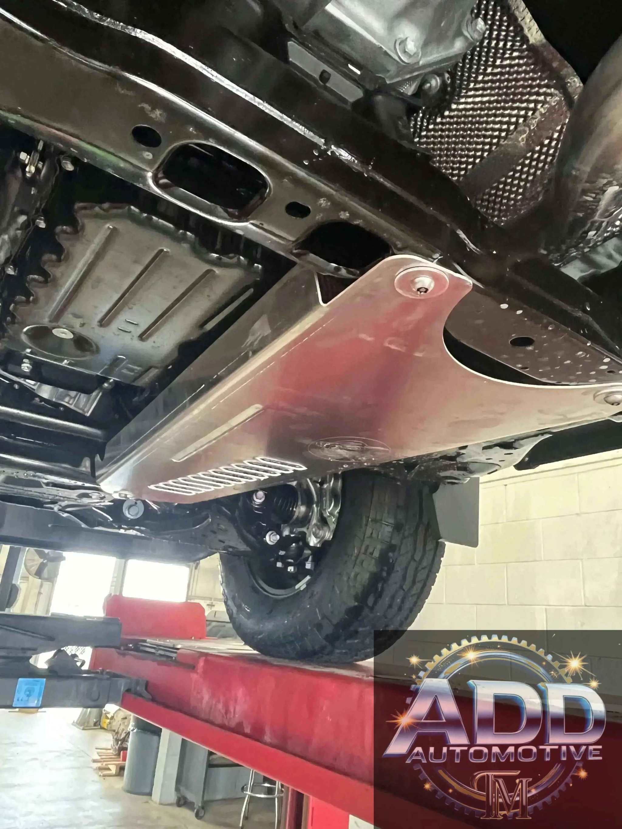 2024-2026 Toyota Tacoma Hybrid catalytic converter shield made of marine grade aluminum with anti-theft security bolts and louvers for ventilation