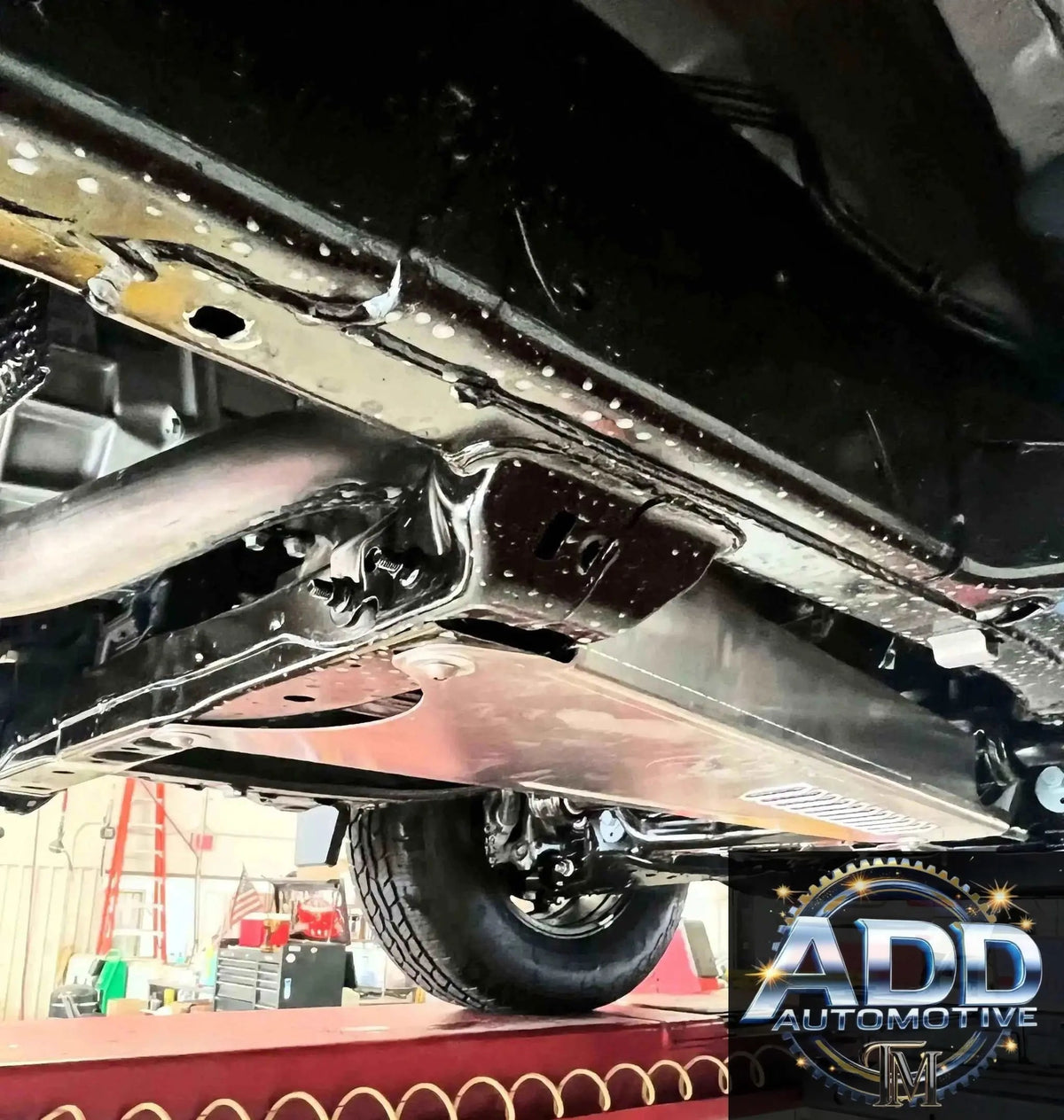 2025-2026 Toyota 4Runner Hybrid catalytic converter anti-theft shield made from marine-grade aluminum with bolt-on design and ventilation louvers