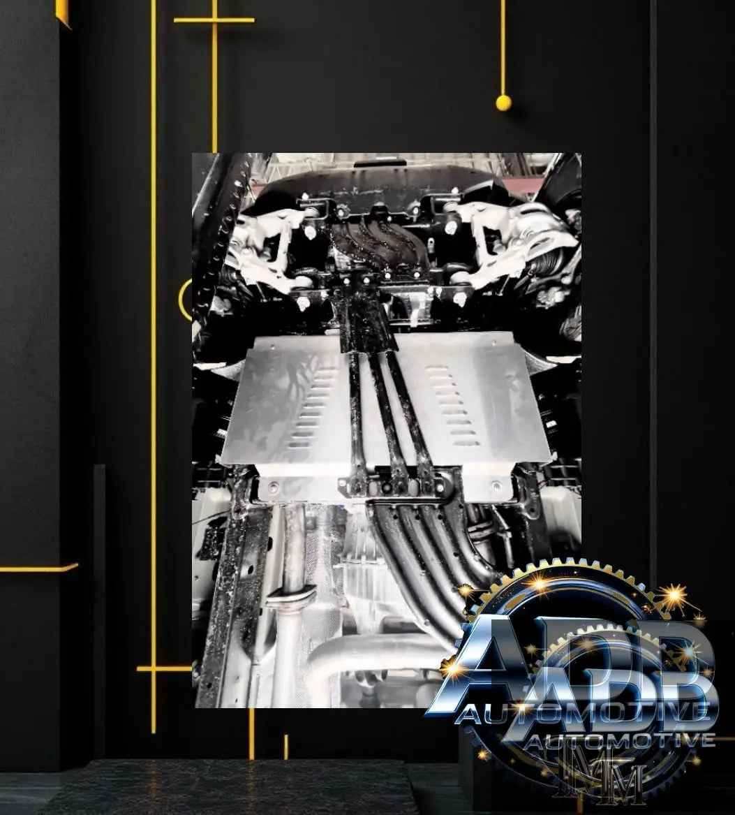 2025-2026 Ram 1500 catalytic converter shield protecting vehicle undercarriage with durable aluminum and louvers