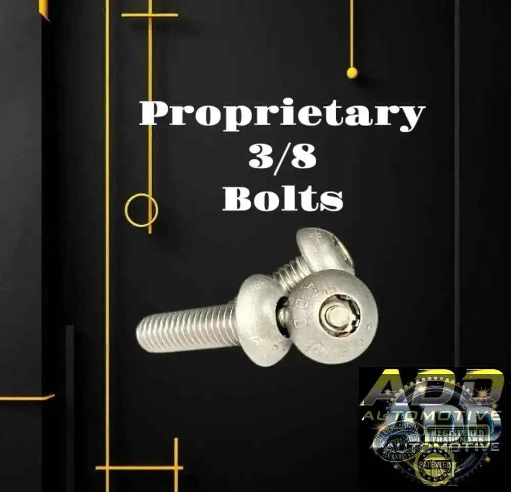 Patented 3/8 automotive security bolt with tamper-resistant design and corrosion-resistant silver finish