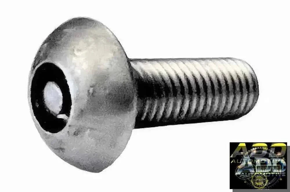 Patented 3/8 silver automotive security bolt with tamper-resistant recessed drive and rounded head for anti-theft vehicle fastening
