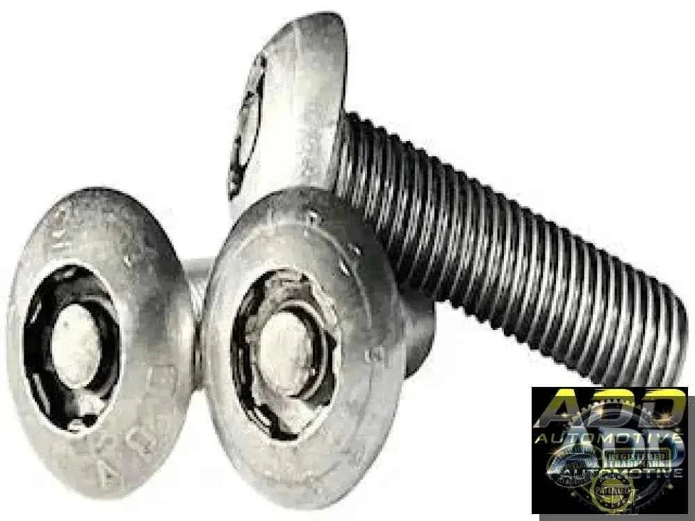Patented M8-125 Security Bolt with recessed drive and rounded button head for vehicle anti-theft use