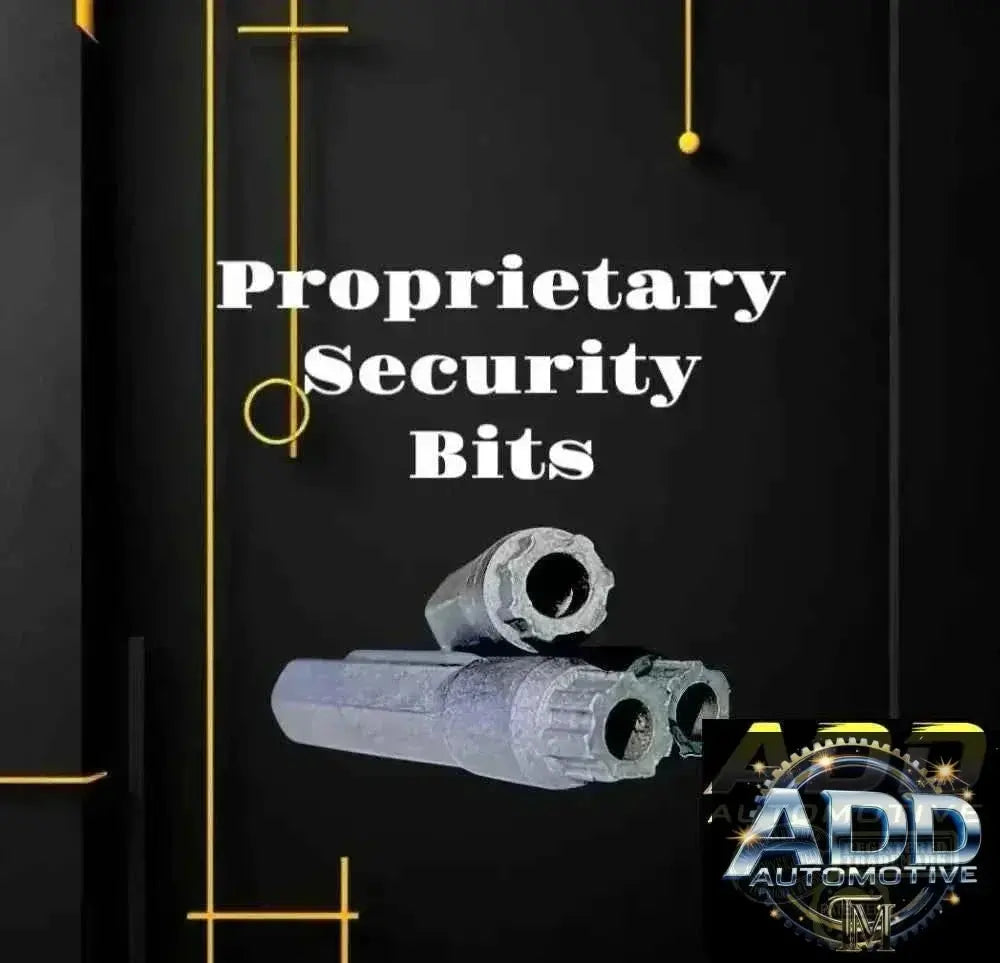 Proprietary security bit for ADD Automotive catalytic converter shield hardware with hex-shank design