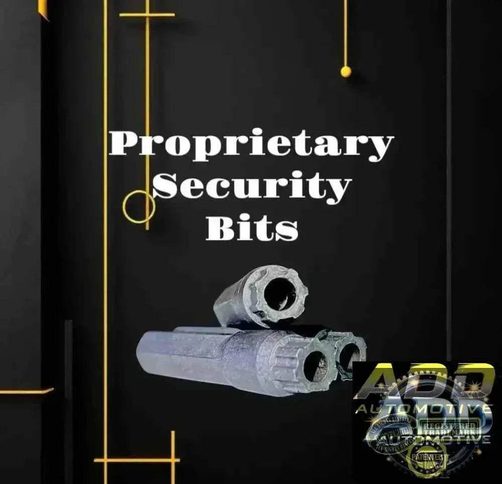 Proprietary security bit for ADD Automotive catalytic converter shield hardware with hex-shank design