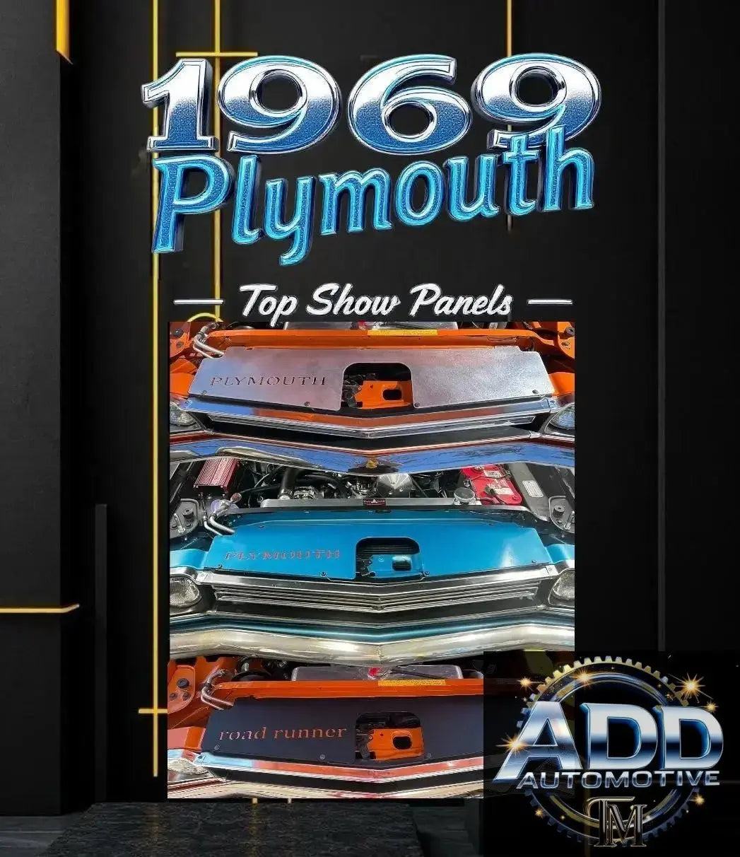 1969 Plymouth Top Show Panels on classic muscle car close-up