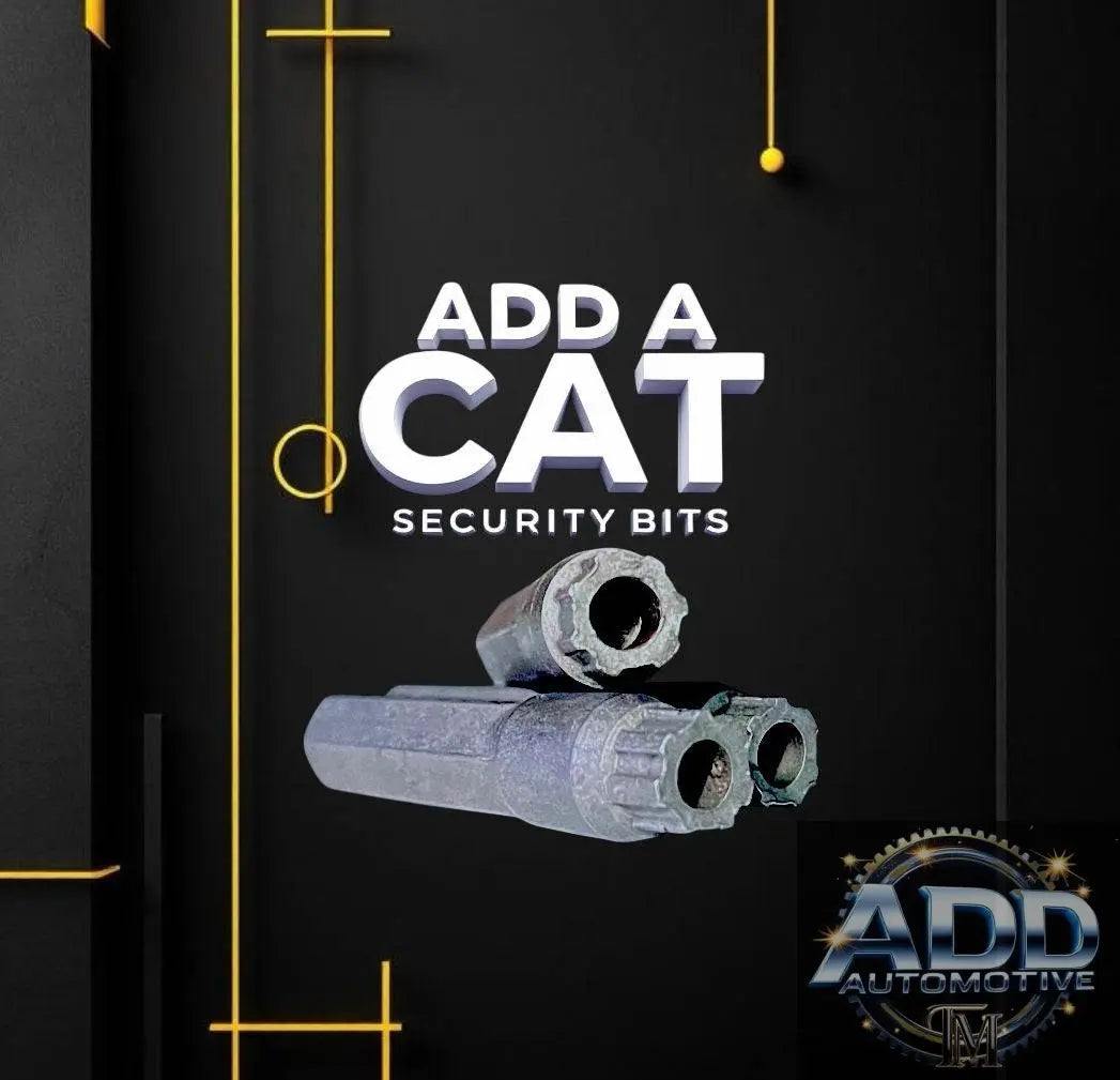 Patented Proprietary Security Bit ADD Automotive tool for secure automotive fastener installation