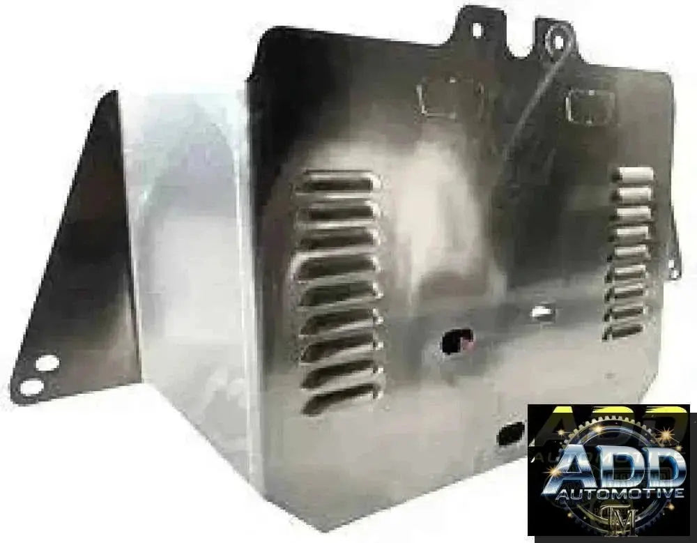2007-2015 Toyota FJ Cruiser catalytic converter shield made from marine-grade aluminum with security bolts and ventilation louvers for anti-theft protection and heat dissipation