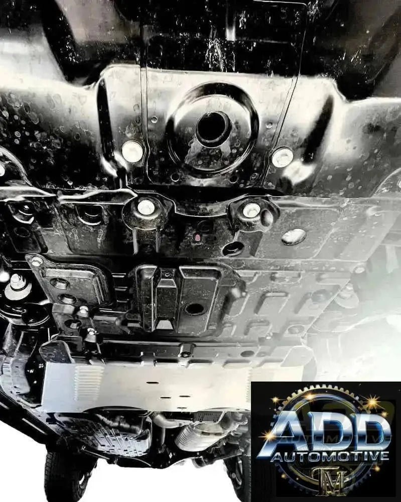 2008-2022 Lexus LX 570 catalytic converter shield with aluminum anti-theft skid plate and ventilation openings