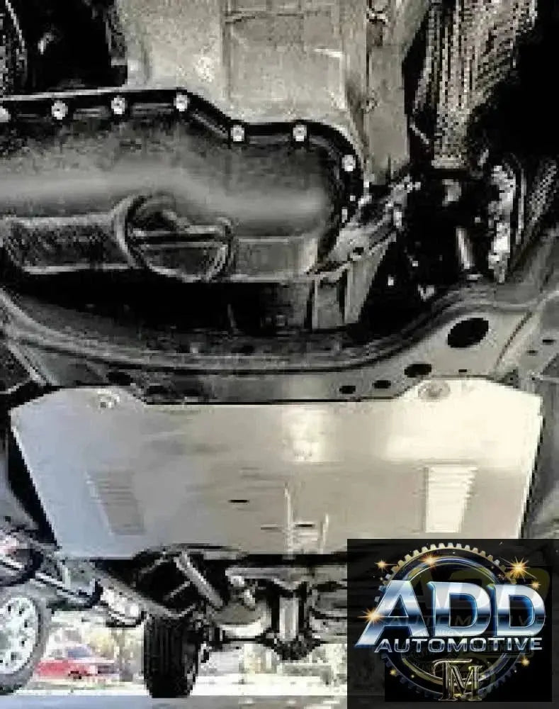 Toyota Sequoia catalytic converter shield and skid plate made from marine-grade aluminum for anti-theft protection and debris shielding