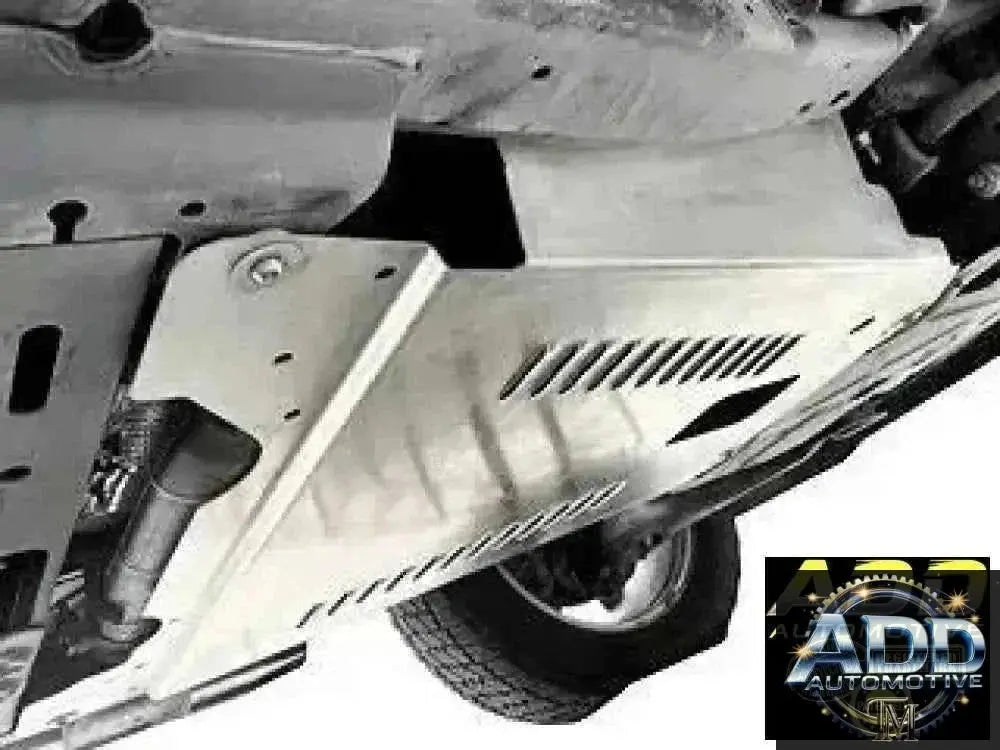 2005-2026 Ford F-150 catalytic converter shield made from marine-grade aluminum with security bolts and louvered ventilation for theft protection and easy installation