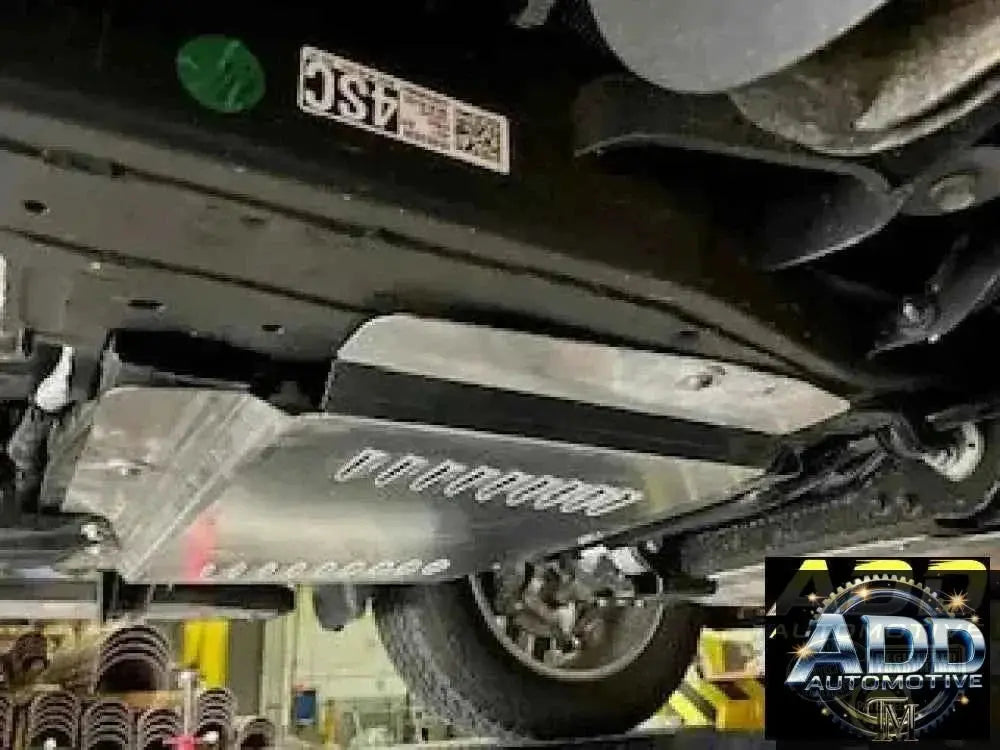 2019-2026 Chevrolet Silverado catalytic converter shield with anti-theft design and corrosion-resistant aluminum skid plate