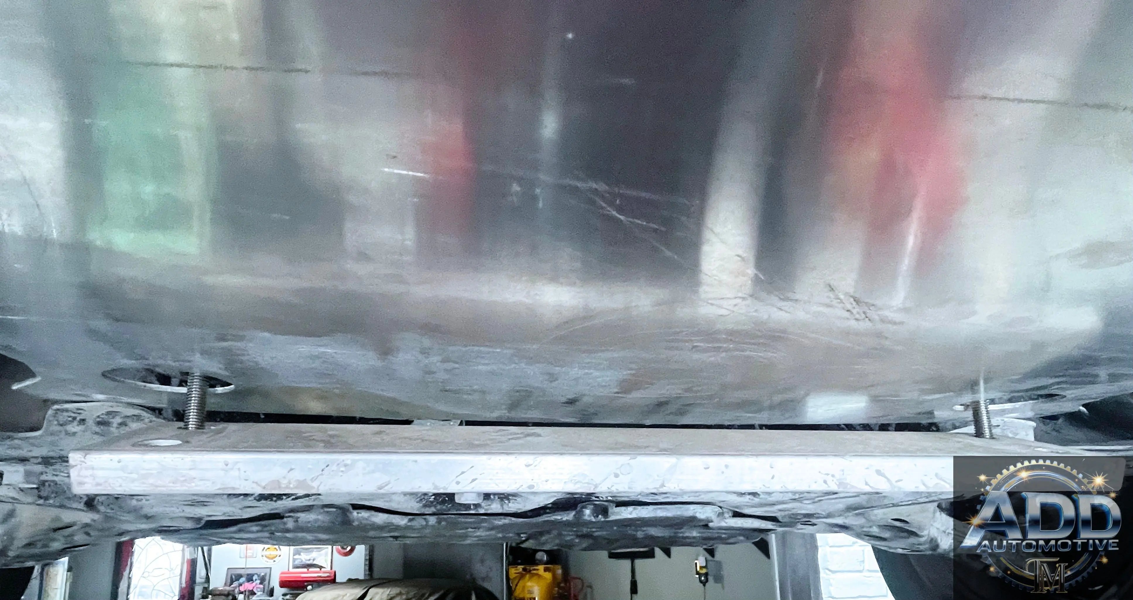 2020-2026 Toyota Corolla catalytic converter shield installed under vehicle for theft protection