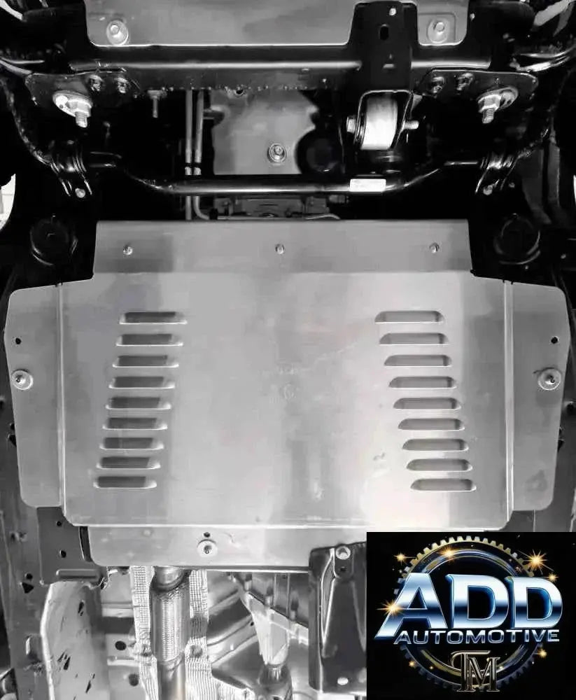 2021-2026 Chevrolet Tahoe catalytic converter shield made of marine-grade aluminum with vent slots and security bolts