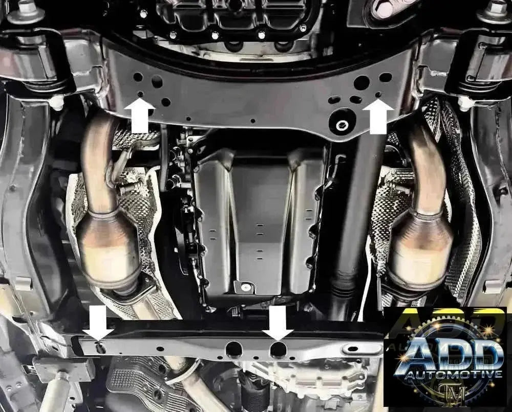 2023-2026 Toyota Sequoia Hybrid catalytic converter shield made of marine-grade aluminum with ventilation louvers and security bolts