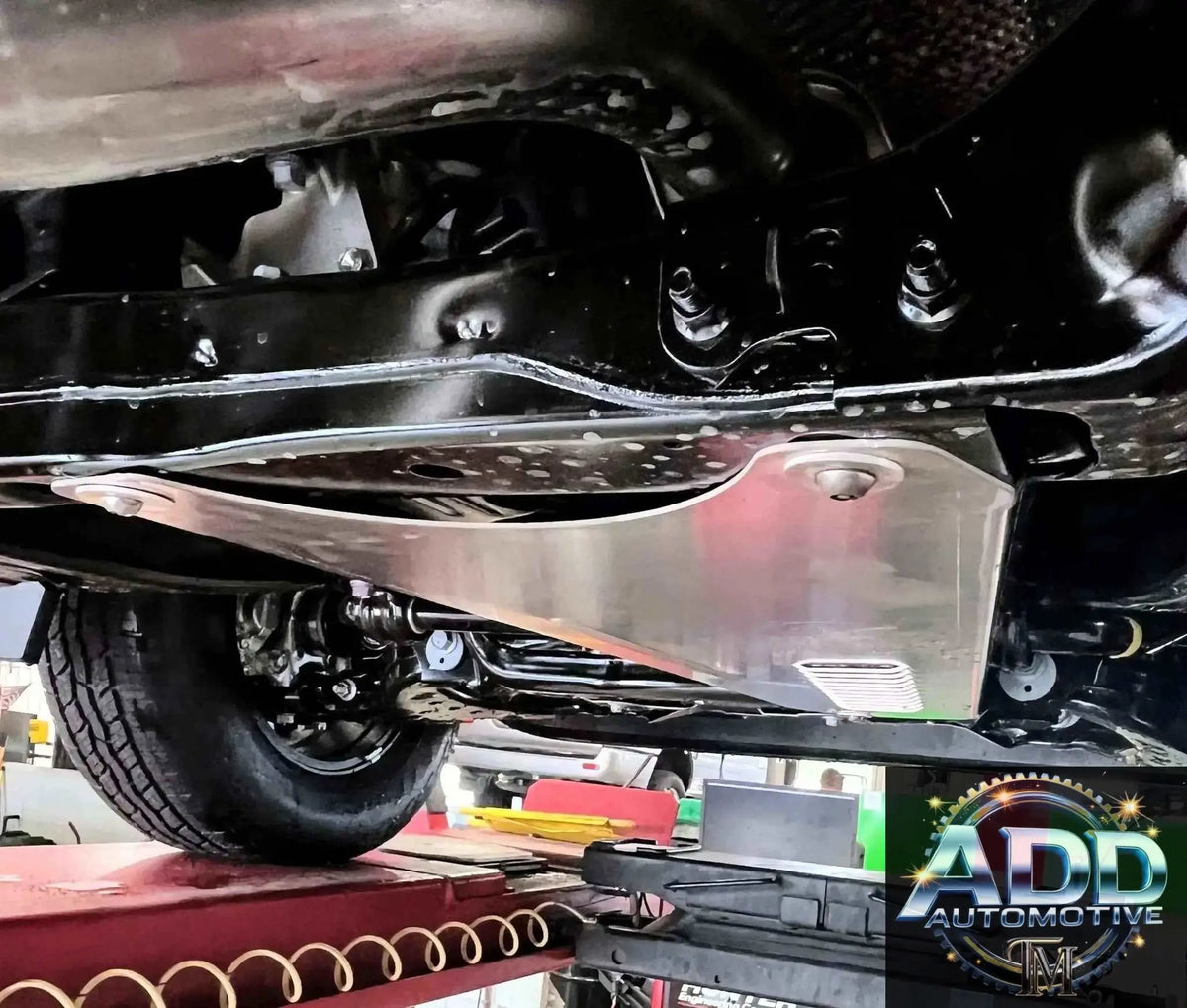 2024-2026 Toyota Tacoma Hybrid catalytic converter shield made from marine grade aluminum with security bolts and louvers for ventilation
