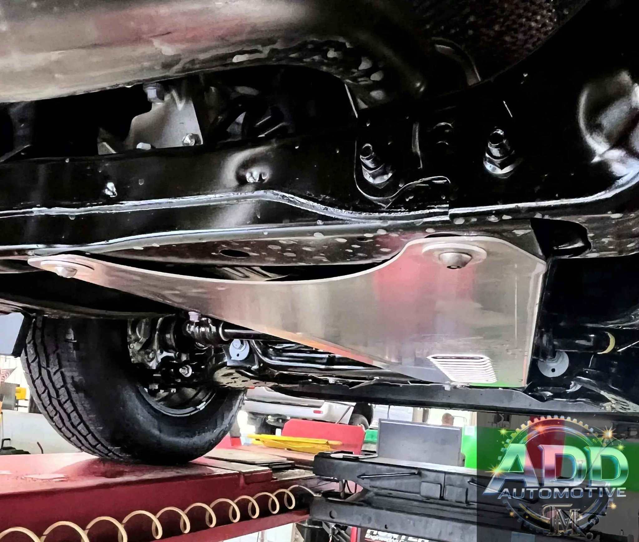 2025-2026 Toyota 4Runner Hybrid catalytic converter anti-theft shield with marine-grade aluminum and ventilation louvers