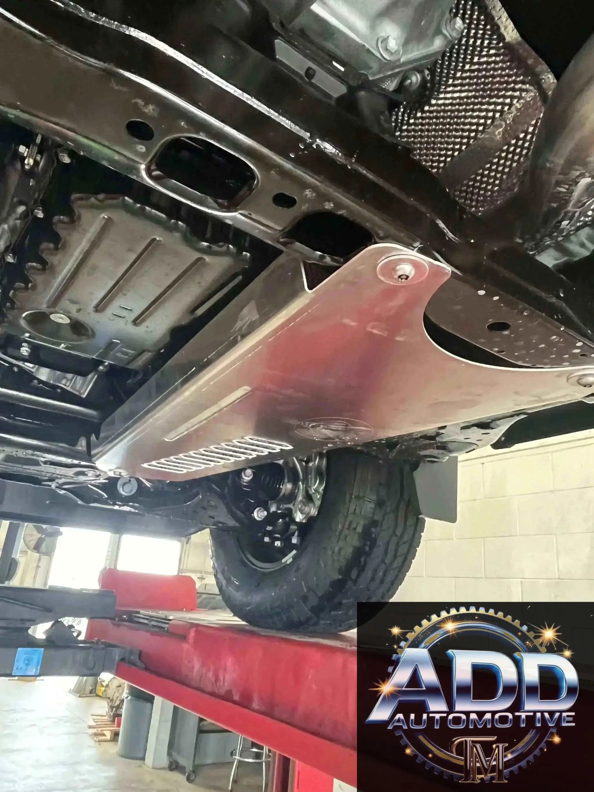 2025-2026 Toyota 4Runner Hybrid catalytic converter shield made of marine-grade aluminum with anti-theft design and ventilation louvers