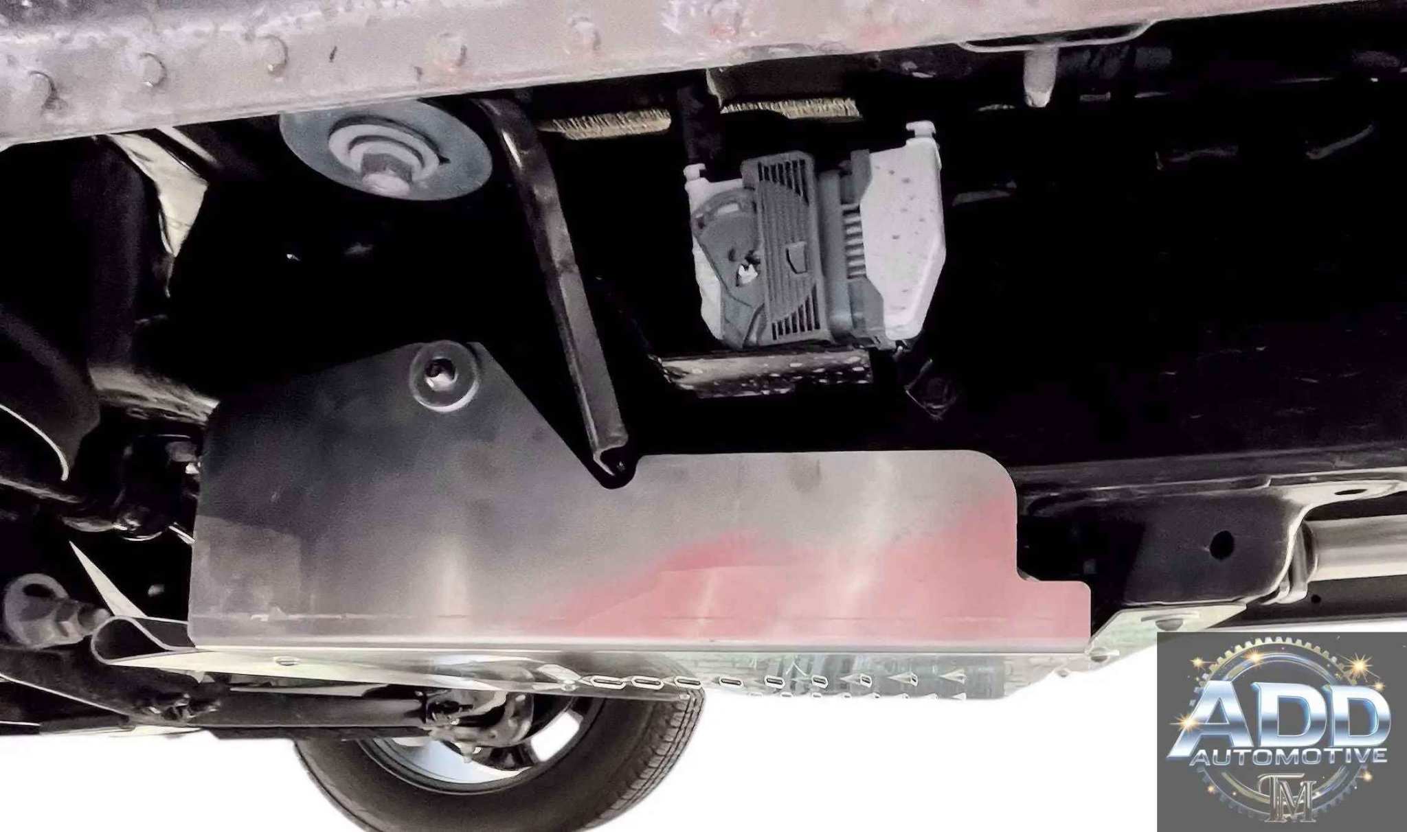 2025-2026 Ram 1500 Catalytic Converter Shield made of marine grade aluminum with louvers for ventilation and security bolts