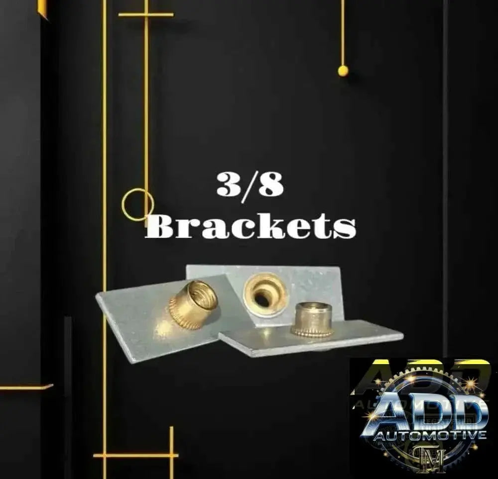  3/8 Bracket metal mounting plate with threaded insert for automotive use