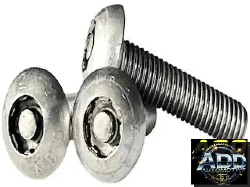 Patented M8-125 Security Bolt with recessed drive and rounded button head for vehicle anti-theft use